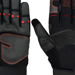 Gants de sécurité pour mécanicien en cuir à doigts complets Haute performance de protection des mains Gants de mécanicien en cuir bon marché - Product Image 6