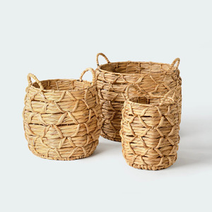 Panier à jacinthe d'eau fait à la main Organisateur de stockage décoratif en gros léger et durable écologique du Vietnam OEM - Product Image 5