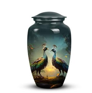 Peacock Urn <b>for</b> Adults <b>Ashes</b> Twin Memorial <b>for</b> Human <b>Ashes</b> Elegant Birds Urn Decorative Funeral Mystical Forest Urn - Product Image 5