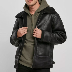 <b>Men's</b> Casual Modern Slim Fit Design Leather <b>Jacket</b> Lightweight Comfortable Fashion Outerwear Everyday Wear Leather <b>Jacket</b> - Product Image 1