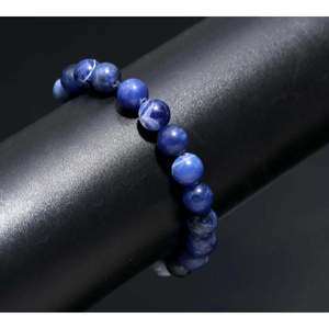African Natural Blue Sodalite 8 mm Round Smooth <b>Gemstone</b> <b>Bracelet</b> 7 Inches Ball Shape for Gift - Product Image 2