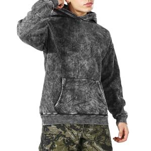 Nouveaux sweats à capuche cousus pour hommes avec lavage à l'acide sur mesure anti-rides respirant sweats à capuche pour hommes avec lavage à l'acide de haute qualité avec prix de gros - Product Image 1