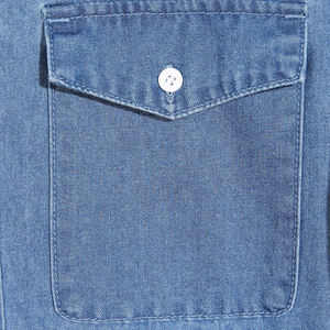 เสื้อแจ็กเก็ตยีนส์สำหรับเด็กผู้ชายแขนยาวระบายอากาศได้ดีสีฟ้าแบบลำลองออกแบบโลโก้ได้ตามต้องการ - Product Image 4