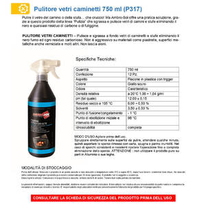 Ambrosol Professional Fireplace Stove Cleaner 750ml Spray Pack de 6 para limpiar vidrio - Product Image 2