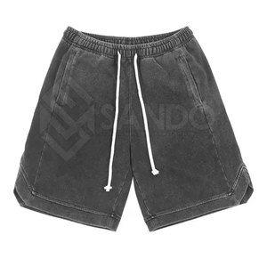 Pantalones cortos de lavado ácido para hombre de diseño personalizado OEM, ropa de calle informal de último estilo con patrón sólido, precio razonable - Product Image 1