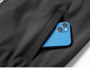 Veste en polaire softshell à double boutonnage décontractée pour homme, en fourrure de mouton, avec sequins, capuche amovible, réversible, coupe-vent bomber - Product Image 3