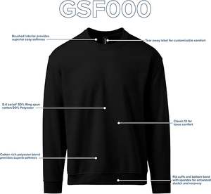 Wholesale Custom Men's Softstyle <b>Crewneck</b> Sweatshirt Loose Fit Long Sleeve Pullover for Winter Digital Hoodies Sweatshirts - Product Image 6