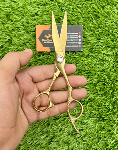 Ciseaux de salon professionnels meilleure qualité enduit or coiffure ciseaux de coiffeur en acier inoxydable tranchant en acier inoxydable tranchant - Product Image 1