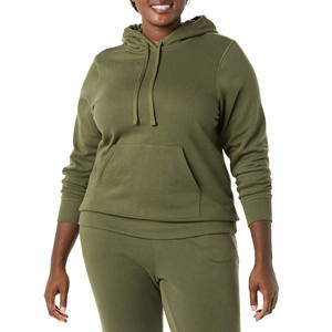 Sudadera con capucha en blanco para mujer de poliéster 100% de alta calidad Color sólido personalizado Estilo de calle informal Hombro caído Sudadera con capucha de color sólido unisex. - Product Image 1