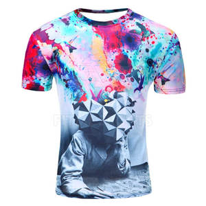 Camiseta de Sublimación para Hombre con Cuello Redondo, Camiseta de Sublimación con Diseño DE SU Propio Logotipo - Product Image 1