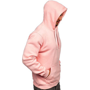 Nouveau 2025 OEM Sweat à capuche d'hiver pour homme de haute qualité 500 grammes en Polyester/Coton, imprimé, avec poches kangourou, noir uni teint - Product Image 5