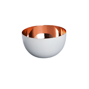 ชุดชามเสิร์ฟอาหารสีดำทำจากทองแดงชุดชามขนมทรงกลมสามชิ้นสำหรับใช้ในบ้านอุปกรณ์รับประทานอาหาร - Product Image 5