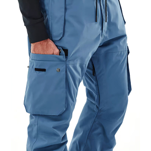 Pantalons de ski imperméables et respirants pour hommes en gros, pantalons cargo noirs pour snowboard, pantalons de ski, vêtements de ski et de neige, poches zippées - Product Image 5