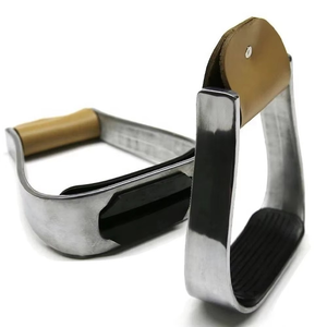 Étriers d'équitation anglais en gros Poignée enduite de noir Étriers d'équitation en acier inoxydable - Product Image 4