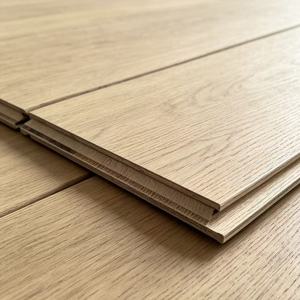 Parquet en bois d'ingénierie de luxe de 3/4 pouce, large planche multicouche en chêne européen naturel, parquet massif en bois - Product Image 1