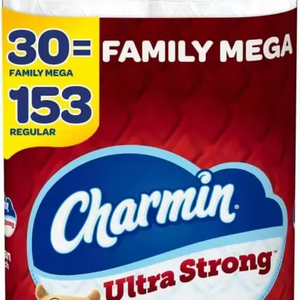 Charmin- Ultra Strong Clean Touch Toilet <b>Paper</b>, 30 Family Mega Rolls = 153 Regular Rolls - Product Image 6