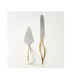 Superior Quality Stainless Steel <b>Cake</b> Cutlery Sets with Leaf Brass Handle <b>for</b> Restaurant Antique Flatware <b>Cake</b> Server <b>for</b> <b>Sale</b> - Product Image 5