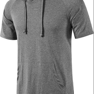 Sudaderas con capucha informales de invierno para hombre Color sólido 100% algodón Ajuste regular con diseño de bolsillo Secado rápido y transpirable - Product Image 1