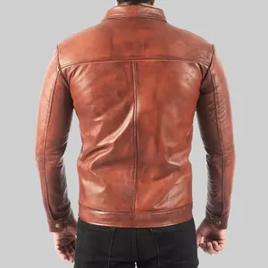 Chaqueta Bomber de Cuero Auténtico - Product Image 3