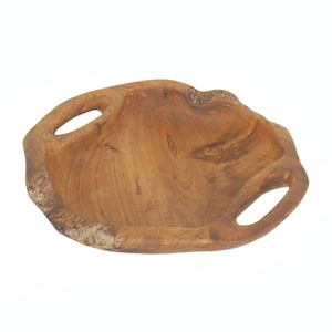 Tazón de madera tallada con raíces, tazón hecho a mano de madera Natural auténtica para servir dulces, accesorios de cocina, hoteles y restaurantes - Product Image 4