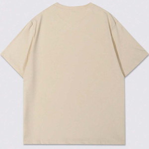 Camisetas de algodón de gran tamaño para hombre de estilo callejero para el verano con etiquetas de bordado de marca personalizadas y servicios de logotipo - Product Image 2