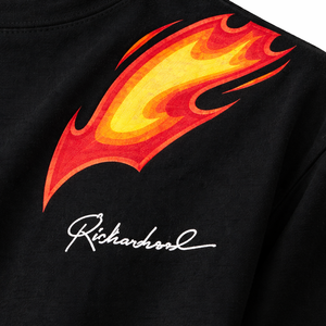 Custom <b>Flame</b> Graphic T <b>Shirt</b> For Men Cotton Streetwear Oversized Black Printed T-<b>Shirt</b> Fashion Tee OEM Wholesale - Product Image 5