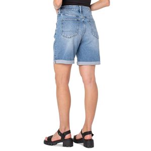 Shorts in denim blu da donna cuciti a mano, taglia 34, con orlo a pieghe, stile vintage casual, skinny, larghi, con tecnica distressed, Y2K, estivi, sexy - Product Image 2