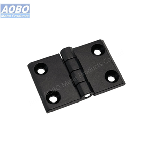 50X76锌合金压铸工业橱柜黑色对接铰链平铰链带埋头 - Product Image 3