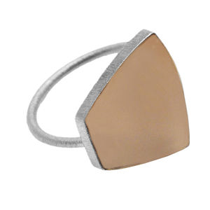 Anillo clásico de Plata de Ley 925 con piedras preciosas de cuarzo chapado en oro Unisex para fiesta de aniversario de boda - Product Image 4