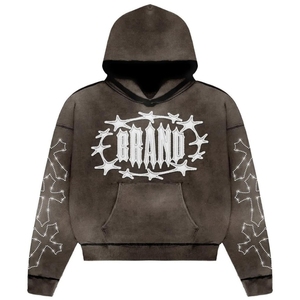 Sudadera con Capucha Extra Grande de Lujo, Completamente Adornada con Brillantes y Pedrería, Personalizada, de 500 g/m², con Cristales, Bordada, Ecológica, 100% Algodón - Product Image 5