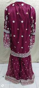 Robe indienne pakistanaise Heavy Twin Net Georgette Multi Work and Diamond Work Salwar Suit avec Palazzo et Dupatta pour les fêtes - Product Image 2