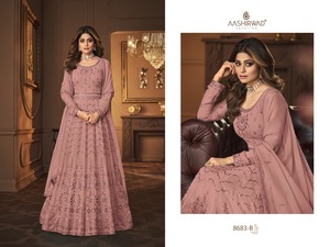 ชุดแต่งงานของชาวปากีสถานผ้าจอร์เจียสังเคราะห์เส้นด้ายหลายเส้นมาใหม่2022ห่วงโซ่การออกแบบที่หรูหรา - Product Image 2