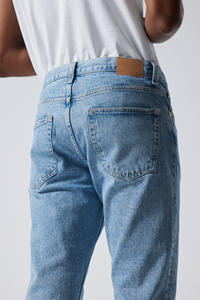 Nuevos Pantalones Vaqueros Rectos Vintage de Moda al por Mayor con Logotipo Personalizado, Jeans de Mezclilla Desgastados de Corte Ajustado para Hombre, Pantalones de Lavado Claro - Product Image 2