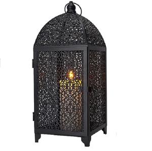 New Hot Selling Product Metal <b>Black</b> <b>Lantern</b> With Aching Work for Wedding Indoor & <b>Outdoor</b> Home Garden Decorative Candle Holder - Product Image 3