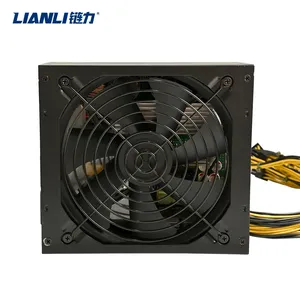Lianli อุปกรณ์จ่ายไฟ PC PSU 1800W สายเงียบแบบสายยาวรองรับกราฟิกการ์ดเงียบสำหรับแท่นขุดเจาะ