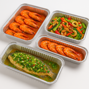 Bandeja de papel de aluminio desechable de tamaño completo con tapa en Vietnam - Product Image 1