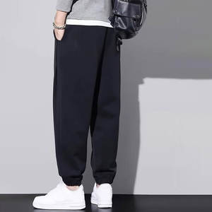 Pantalones de chándal de algodón para hombre con cintura elástica y cordón, ropa de gimnasio cómoda, pantalones de chándal con logotipo personalizado para hombre - Product Image 4