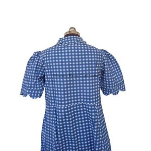 Half <b>Sleeve</b> Straight Silhouette Breathable Eco-Friendly Comfortable Women's Vintage Floral Print 100% Cotton Maxi Dress V-Neck - Product Image 6