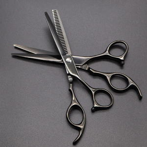 Ciseaux de coupe de cheveux de coiffeur professionnel 3 pièces ciseaux à lame droite en acier inoxydable pour amincir les ciseaux à cheveux à pointe émoussée - Product Image 5