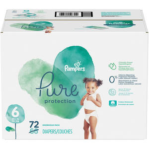 Pañales Desechables Pampers Pure Protection Hipoalergénicos Premium, Talla 6 XXL, Suministro para un Mes (108 Unidades), de Algodón Estampado para Bebé - Product Image 3