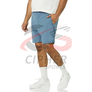 Pantalones cortos de gimnasio para correr con logotipo personalizado, entrenamiento de sudor, entrenamiento, Fitness, deportes atléticos, poliéster, pantalones cortos de gimnasio informales para hombre - Product Image 3