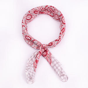 Bandana carré imprimé floral 100 % coton de haute qualité, respirant, écologique, doux pour la peau, léger, pour l'été et les cheveux - Product Image 5