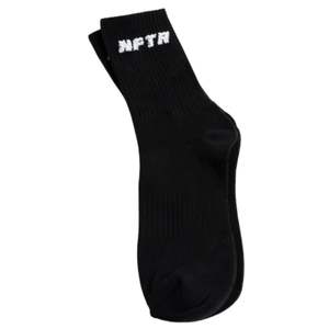 Chaussettes de sport pour hommes, noires, lot de 2 paires, mélange de coton, côtelées, avec logo brodé, ajustement confortable - Product Image 5