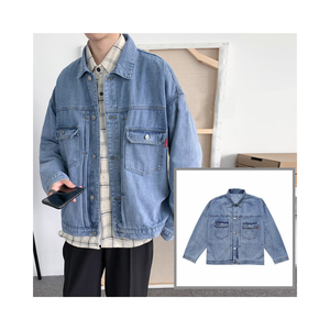 <b>Denim</b> <b>Jacket</b> High Quality Custom Design Men Ripped Button Front <b>Denim</b> Jeans <b>Jacket</b> - Product Image 2