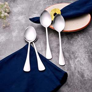 Juego de 4 Cucharas de Acero Inoxidable con Acabado Espejo Elegante y Brillante para Fiestas, Postres, Ensaladas, Degustación de Miel, Uso Seguro - Product Image 6