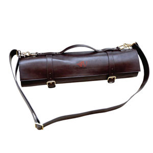 High Quality Leather Chef Tool <b>Rolling</b> Bag OEM Custom Design Adjustable Strap Storing Pouch - Product Image 1