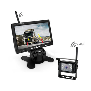 1080P HD 170 °   Caméra de recul sans fil grand angle |   Moniteur 7 pouces vision nocturne |   Kit de recul étanche IP69K pour camping-car, camion, bus - Product Image 1