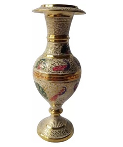 Vase à fleurs et pot en laiton massif vintage et moderne personnalisables décoration de table pour mariage et autres occasions - Product Image 6