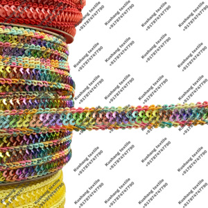 การตัดเย็บ Gimp ถักประดับด้วยเลื่อมลูกไม้ตัดสำหรับการตกแต่งชุดผ้าพันคอและเสื้อผ้าคาทอลิก Tatting - Product Image 4