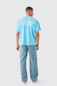 OEM Unisex Oversized Overdyed Graphic Printing <b>T</b>-<b>Shirt</b> for <b>Men</b> Breathable Quick Dry With Drop Shoulder Puff Technics - Product Image 3